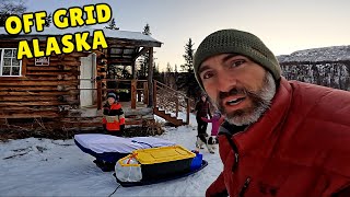 3 Nights OffGrid in an Alaskan Public Use Cabin  Ice Fishing amp Pork Sliders [upl. by Coy]