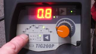 Jasic Pro 200P Tig Welder Basic Tig Settings [upl. by Todd]