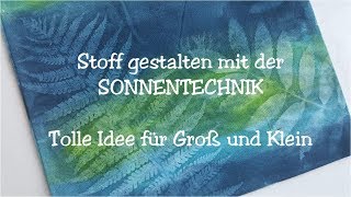 Stoff gestalten mit der Sonnentechnik DIY mit GONIS Idee für den Kindergeburtstag  Gonidecor [upl. by Inig]