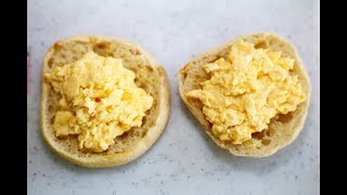 Scrambled Eggs on English Muffin Recipe  Breakfast Recipe [upl. by Akyre]