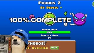 Geometry dash 22 PHOBOS 2 BY DEUFLU [upl. by Arodaeht436]