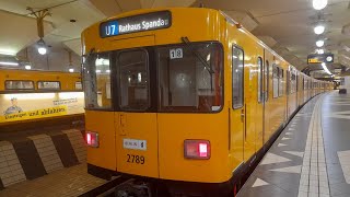 UBahn Berlin Mitfahrt von Wilmersdorfer Straße bis Rathaus Spandau im F90 auf der U7 [upl. by Nelleus909]