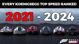 ALL 8 Koenigsegg Top Speed Ranked Forza Horizon 5 [upl. by Ozne]