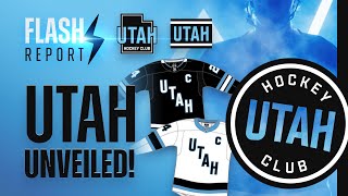 FLASH Utah Hockey Club Unveils Logos Jerseys for 202425 [upl. by Baiel]