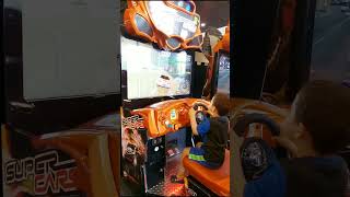 May 2017  Arcade Game  Super Cars Game  Arcade Machine  Race Car Game  My First Born Son Sean [upl. by Beaver186]