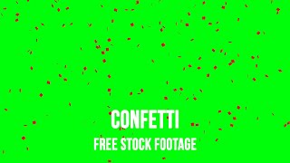 Confetti Green Screen  Free Stock Footage  Футаж Конфетти [upl. by Enaek]