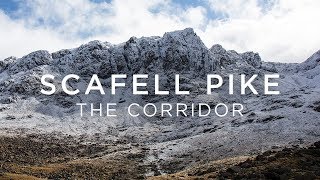 Scafell Pike Corridor Route by drone  Winter hiking documentary [upl. by Peih]