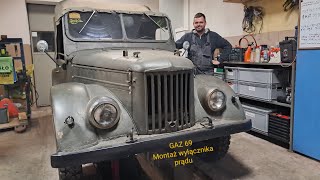 Gaz 69  montaż hebla w samochodzie zabytkowym [upl. by Arquit]