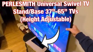 PERLESMITH Universal Swivel TV Stand  Base  Table Top TV Stand for 3765 inch Height Adjustable [upl. by Gosnell]