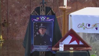 Memorial mass to honor fallen CPD Officer Enrique Martinez held Sunday morning at Mount Greenwood ch [upl. by Atwekk297]