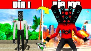 SOBREVIVÍ 100 DÍAS como SPEAKERMAN en GTA 5 Skibidi Toilet mod [upl. by Clementis518]