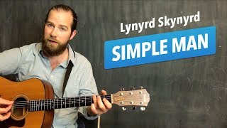 Guitar lesson for quotSimple Manquot by Lynyrd Skynyrd acoustic w chords [upl. by Yliak]