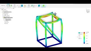 Fusion 360  Simulation  Static Stress for Stand Box [upl. by Eiramoj]