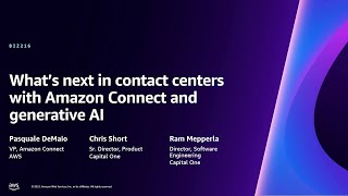 AWS reInvent 2023  What’s next in contact centers with Amazon Connect and generative AI BIZ216 [upl. by Ikkir]