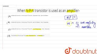 When NPN transistor is used as an amplifier [upl. by Llenrahs]