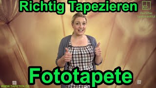 Richtig Tapezieren  Fototapete [upl. by Ainerbas]