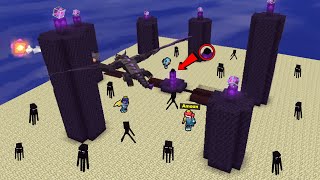 Blockman GO RPG Defeating The Enderdragon and ENDERMEN in Bedwars Blockman GO [upl. by Anerb]