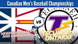 Newfoundland VS Tecumseh Ontario 2024 Baseball Canada Championships [upl. by Ramey]