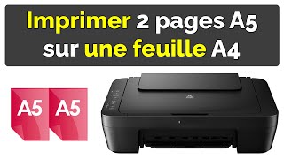 comment imprimer 2 pages a5 sur une feuille a4 pdf imprimer format a5 sur feuille a4 pdf imprimer 2 [upl. by Alyce824]