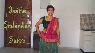 Draping an OSARIA or KANDYAN Saree [upl. by Cud]