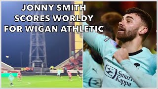 Wigan Athletics Jonny Smith scores Stunning Free kick V Barnsley Fc wiganathletic goals football [upl. by Nyl174]