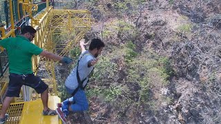 Thriller Bungee Jumping Rishikesh  Highest Bungee Jumping in India  shockwave 22 [upl. by Arihday]