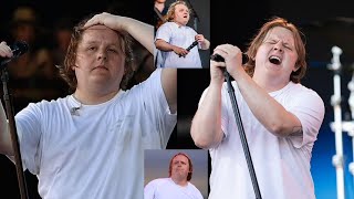 Lewis Capaldi Says Sorry To Glastonbury Crowd After Struggling With Tourette And Loses His Voice [upl. by Asirrak]