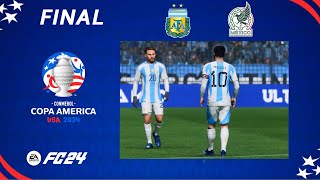 COPA AMERICA 2024  Argentina vs Mexico  Final  FC24 [upl. by Fitting]