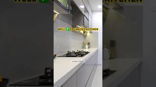 ✅Well Organised Kitchen kitchen platform interior modularkitchen viralshorts aureleointerior [upl. by Leugar]