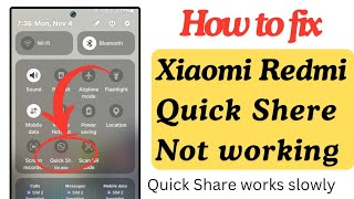 Xiaomi Redmi phone Quick Share Not Working Problem  Fix Redmi phone Quick share problem [upl. by Gaal]