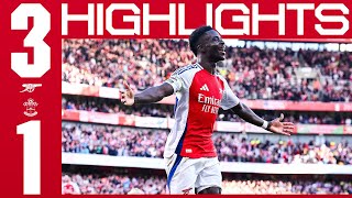 WHAT A COMEBACK 🤩  HIGHLIGHTS  Arsenal vs Southampton 31  Havertz Martinelli amp Saka  PL [upl. by Namaj700]