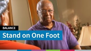 Stand on One Foot Balance Exercise for Older Adults [upl. by Mcclenon134]