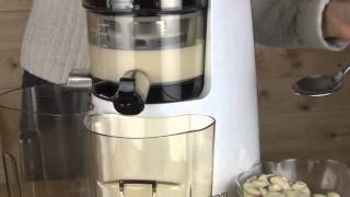 Hurom Premium Slow Juicer amp Smoothie Maker Fresh Homemade Organic Almond Milk [upl. by Allyce]