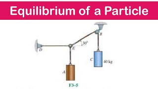 🔺09  Equilibrium of a Particle 2D  Free Body Diagrams Examples 1 amp 2 [upl. by Calhoun]