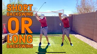 Lengthen or Shorten Your Backswing Golf Tip [upl. by Gizela]