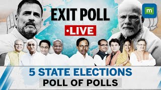 Exit Polls LIVE  5 State Election Result 2023  MP Chhattisgarh Rajasthan Telangana Mizoram [upl. by Guillermo]