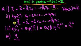 Weighted Least Squares in practice  feasible GLS  part 2 [upl. by Earvin]