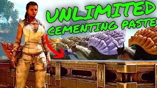 How to 10000s of CEMENTING PASTE A DAY in Ark Survival Ascended [upl. by Amlus]