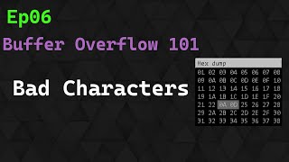 Buffer Overflow 101 Ep 6  Finding Bad Characters [upl. by Ada]