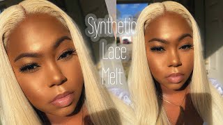 😱😱Synthetic Wig Melt  Sensationnel Cloud 9 WhatLace Swiss Lace Wig 13x6 Janelle [upl. by Aridaj]