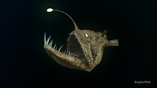 The Ugliest Anglerfish Attacks a Shrimp  Very Rare Footage 2021 [upl. by Shelba]