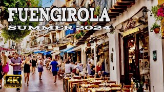 FUENGIROLA Spain beautiful town Bars amp restaurants  Costa Del Sol Malaga 4k [upl. by Bessy502]