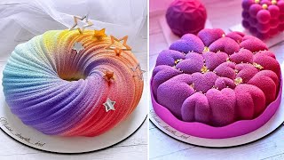 Amazingly Chocolate Mirror Glaze Cake Recipe 16  Satisfying Cake Decorating Videos  glazecake [upl. by Kyre767]