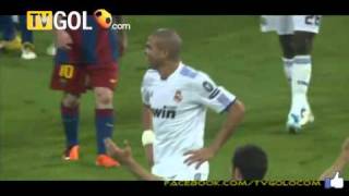 Pepe and Mourinho Red Card FC Barcelona vs Real Madrid 20 Champions League SemiFinals [upl. by Leahcir]