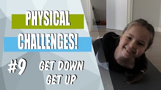 Physical Challenges  9 get down get up  PE at homeschool activity [upl. by Resay]