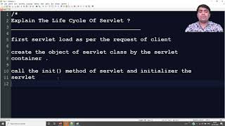 explain servlet life cycle [upl. by Allianora]