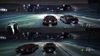 NFS Carbon PS3Split Screen Drags Pt3 w Evo 9 WRX STi Supercharged Gallardo Ford GT amp More [upl. by Ramed]