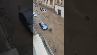 Massive Floods Submerge Vehicles in RivedeGier Loire – October 17 2024 RiveDeGier [upl. by Adianes]