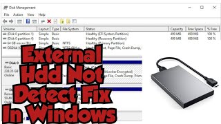 How To Fix External Hard disk not Detect in Windows Very Easy Method Repair External HDD  Fix Error [upl. by Rakel]