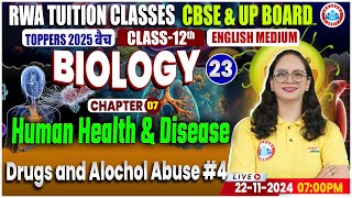 Class 12 Biology Chapter 7 Human Health And Disease  Drugs and Alochol Abuse 4  12th Biology [upl. by Nelrac666]